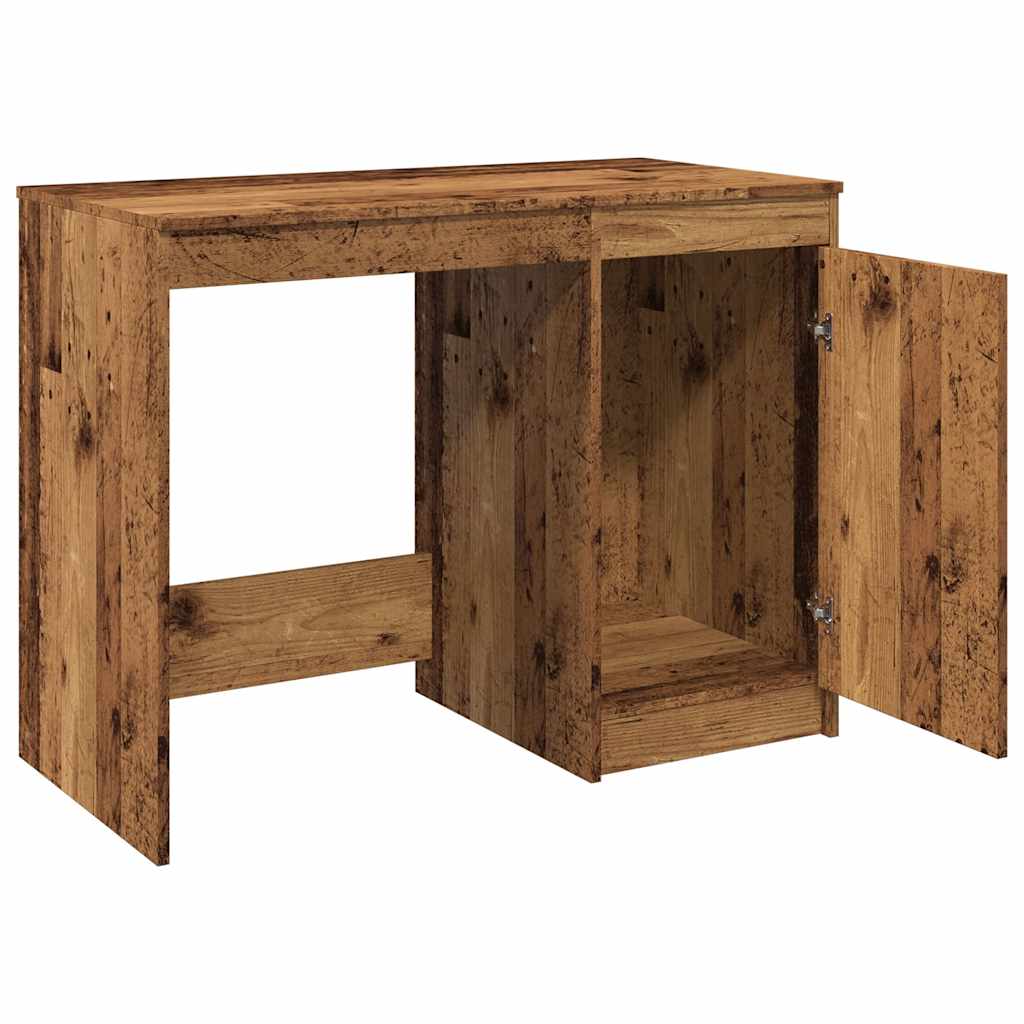 Desk, reclaimed wood look, 100x50x76 cm, engineered wood