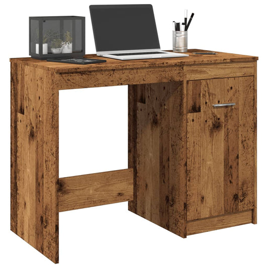 Bureau aspect vieux bois 100x50x76 cm Matériau à base de bois