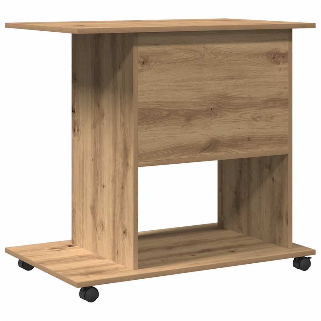 Bureau chêne artisan 80x50x75 cm bois d'ingénierie