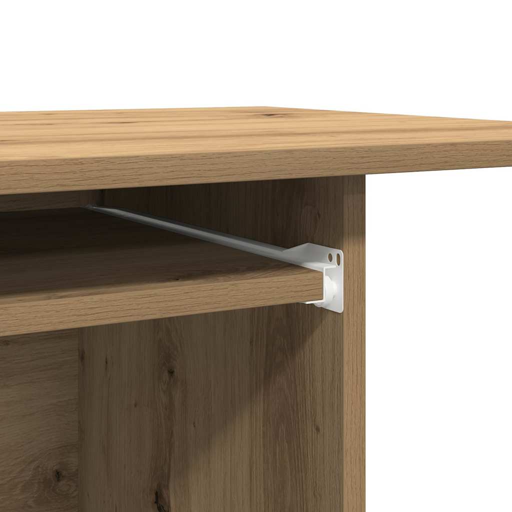 Bureau chêne artisan 80x50x75 cm bois d'ingénierie
