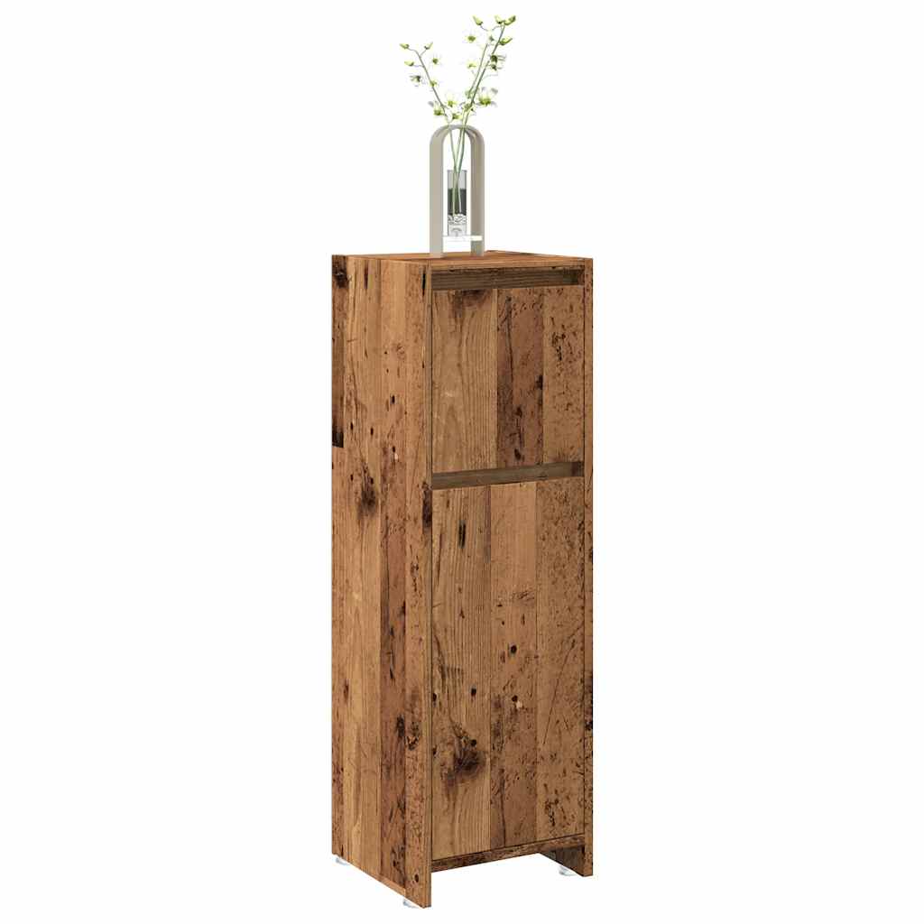 Badschrank Altholz-Optik 30x30x95 cm Holzwerkstoff