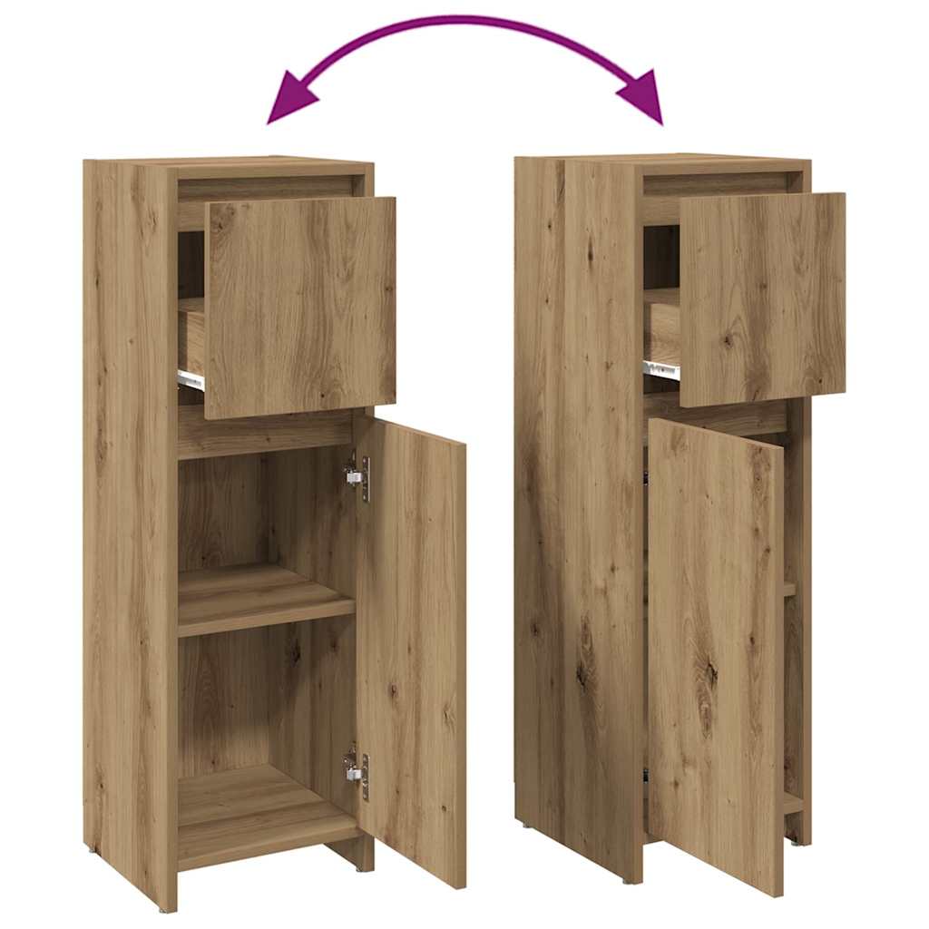 Badschrank Artisan-Eiche 30x30x95 cm Holzwerkstoff