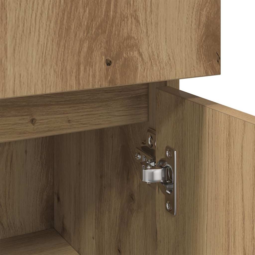 Badschrank Artisan-Eiche 30x30x95 cm Holzwerkstoff