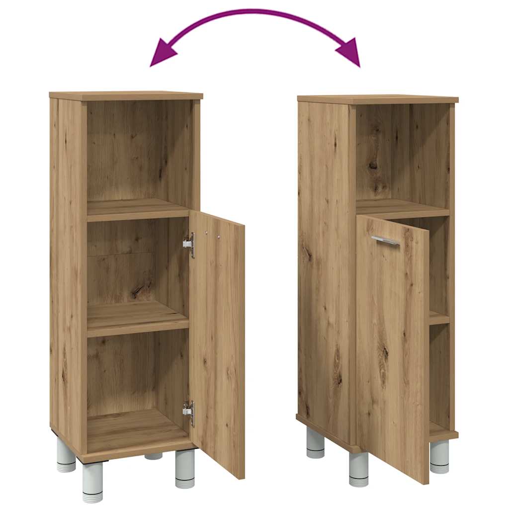 Badschrank Artisan-Eiche 30x30x95 cm Holzwerkstoff