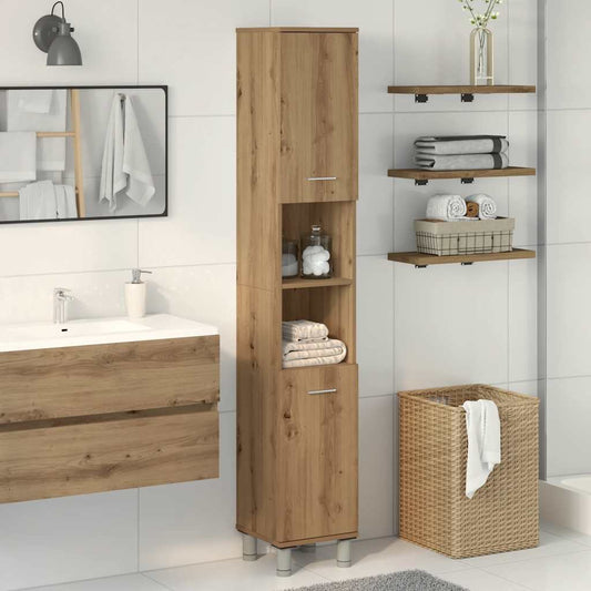 Badschrank Artisan-Eiche 30x30x179 cm Holzwerkstoff