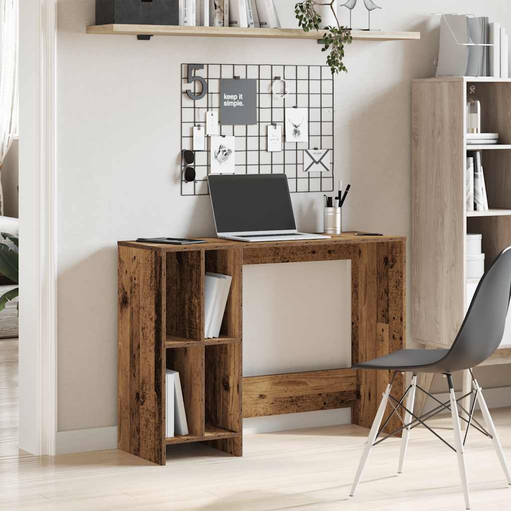 Desk reclaimed wood look 102.5x35x75 cm engineered wood