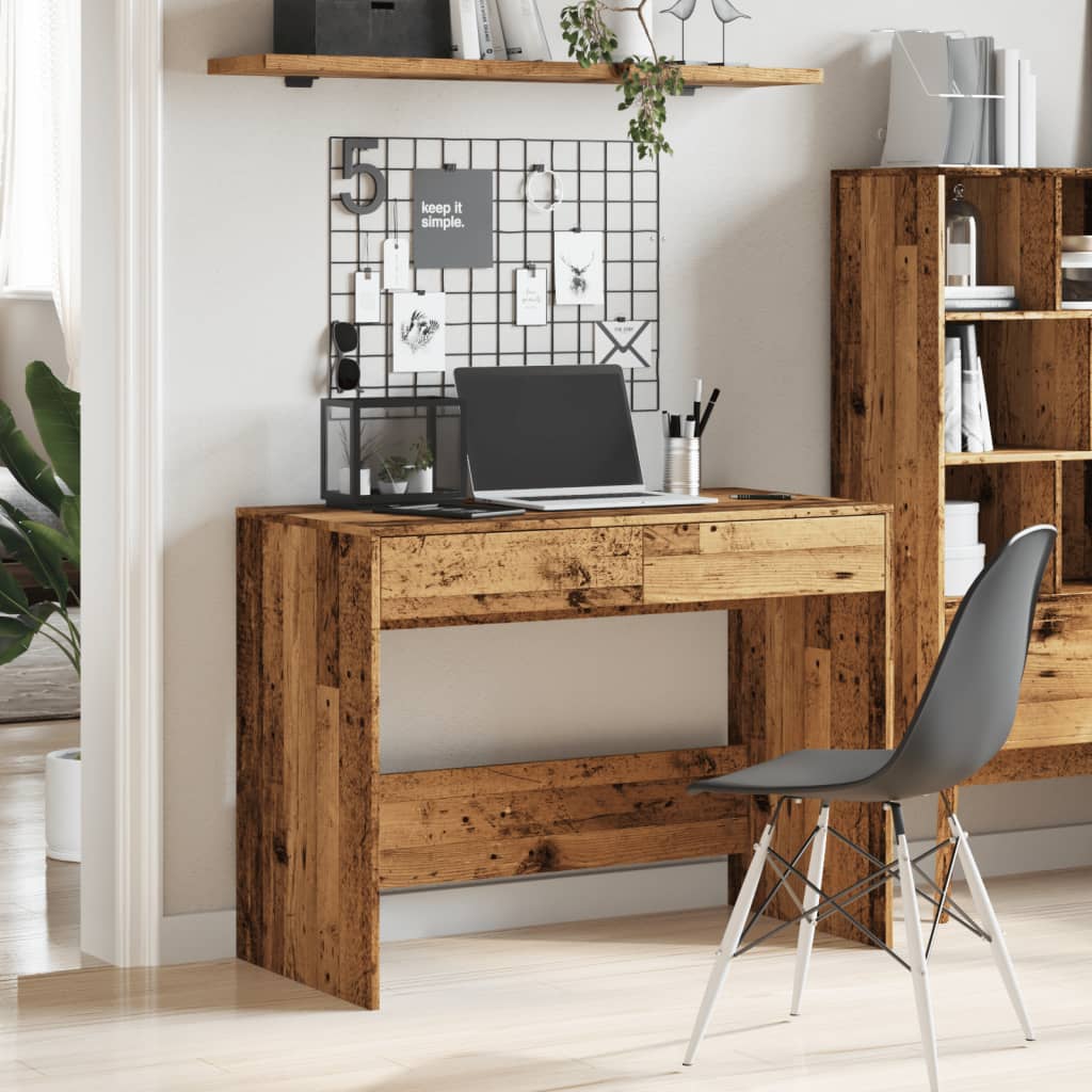Desk in reclaimed wood look 101x50x76.5 cm engineered wood