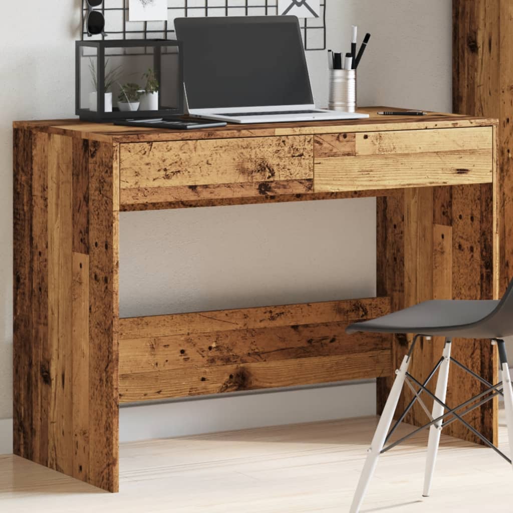 Desk in reclaimed wood look 101x50x76.5 cm engineered wood