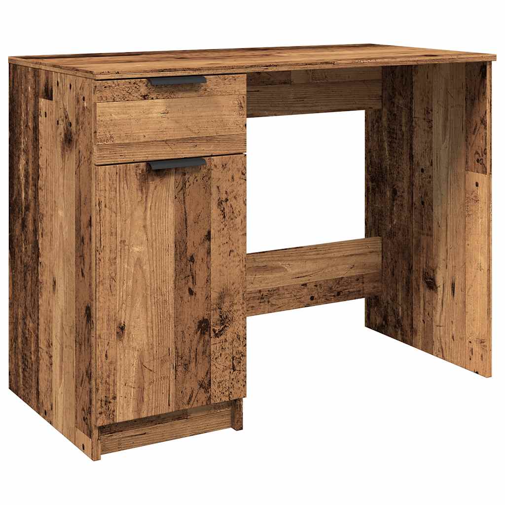 Desk antique-look 100x50x75 cm engineered wood