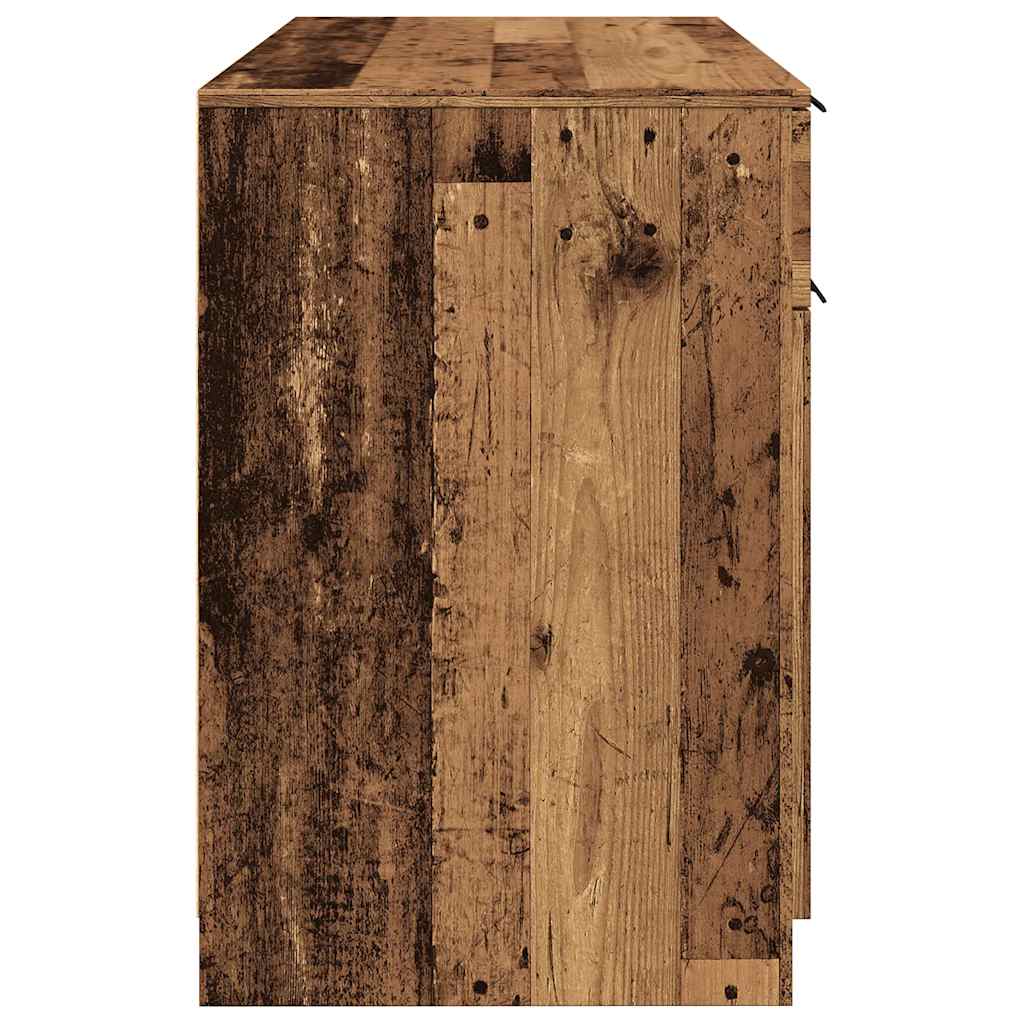 Desk antique-look 100x50x75 cm engineered wood