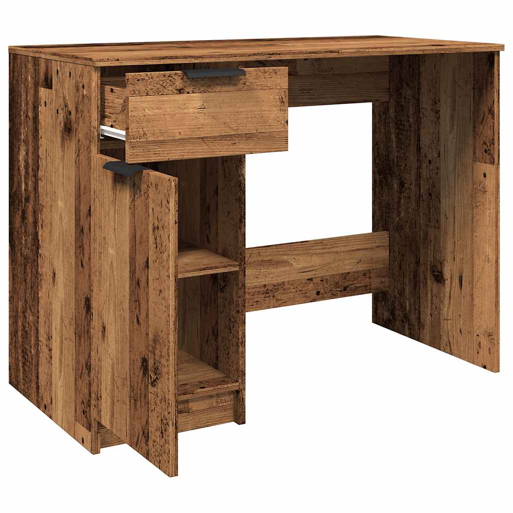 Desk antique-look 100x50x75 cm engineered wood