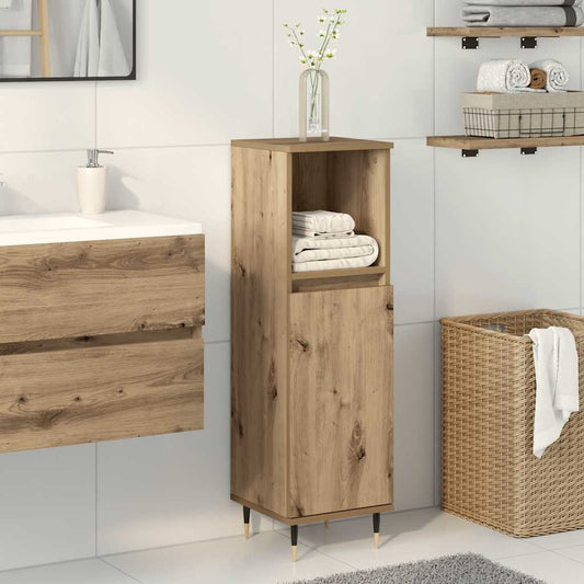 Badschrank Artisan-Eiche 30x30x100 cm Holzwerkstoff