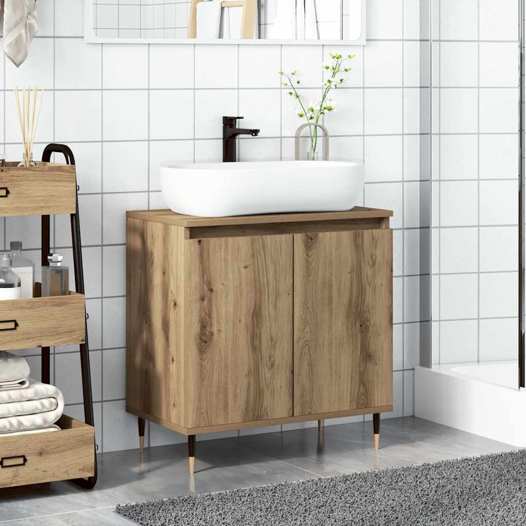 Badschrank Artisan-Eiche 58x33x60 cm Holzwerkstoff
