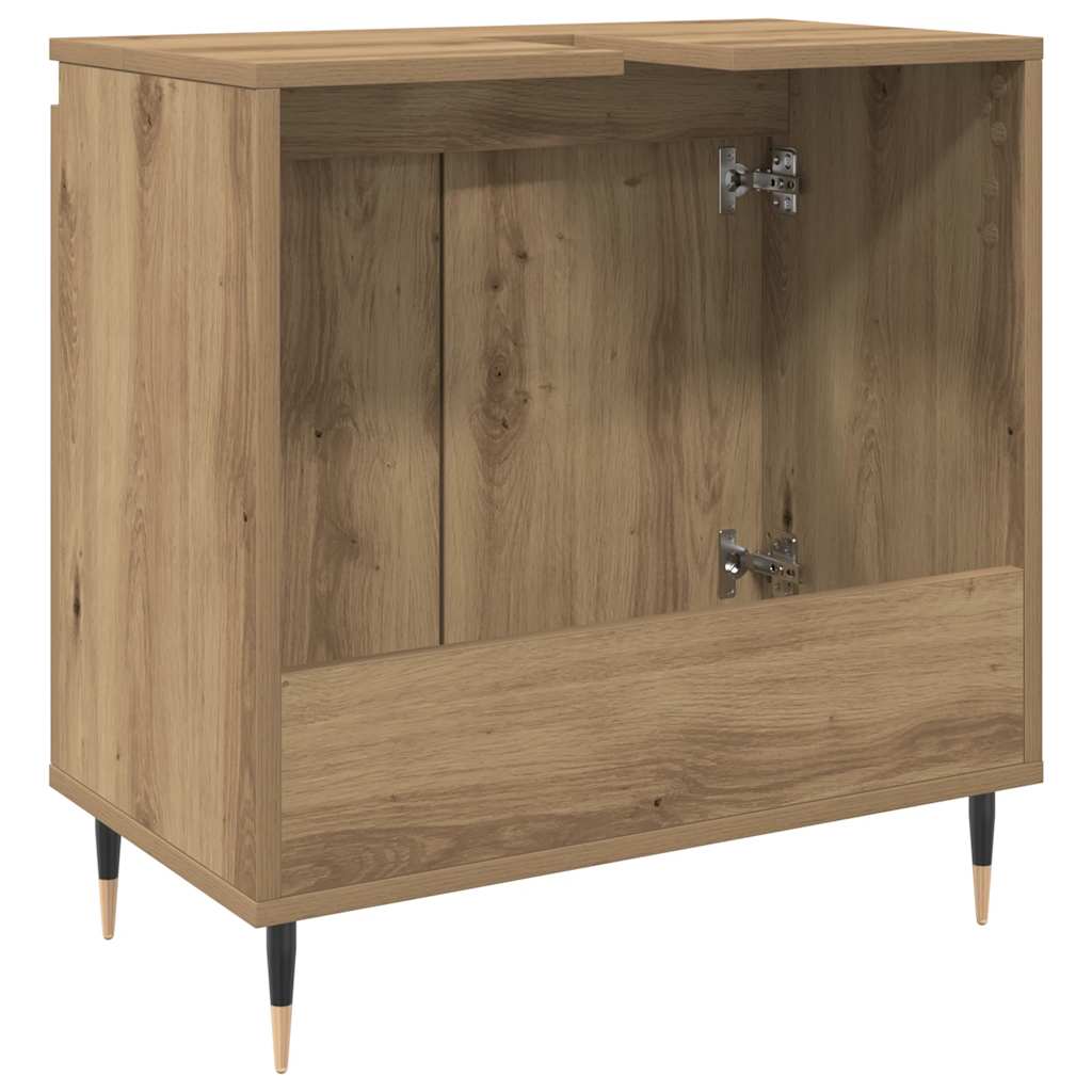 Badschrank Artisan-Eiche 58x33x60 cm Holzwerkstoff
