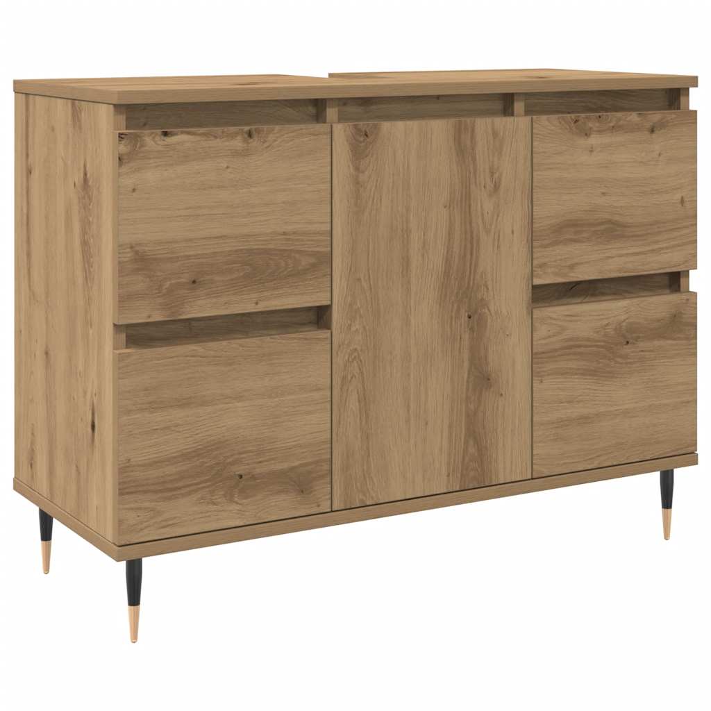 Badschrank Artisan-Eiche 80x33x60 cm Holzwerkstoff