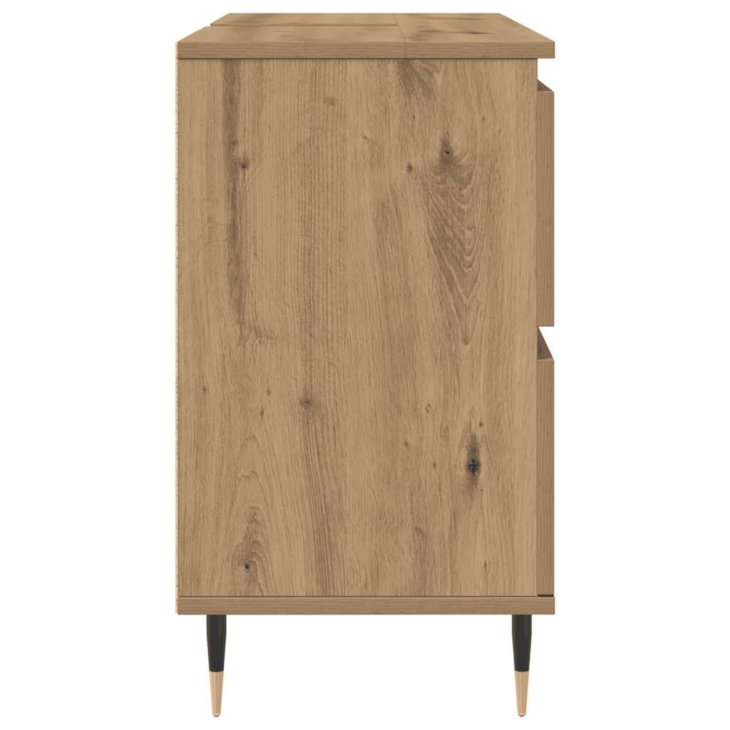 Badschrank Artisan-Eiche 80x33x60 cm Holzwerkstoff