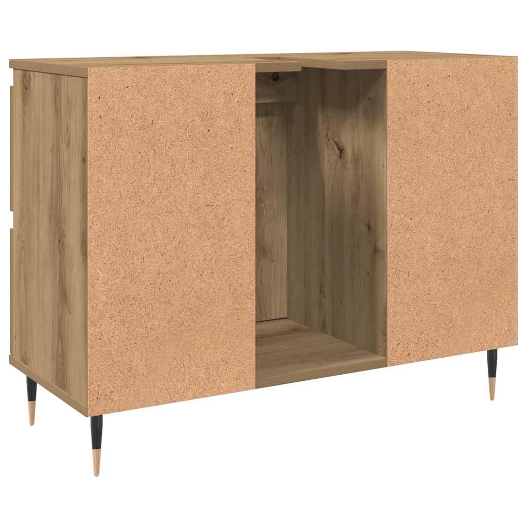 Badschrank Artisan-Eiche 80x33x60 cm Holzwerkstoff