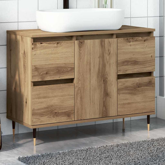 Badschrank Artisan-Eiche 80x33x60 cm Holzwerkstoff