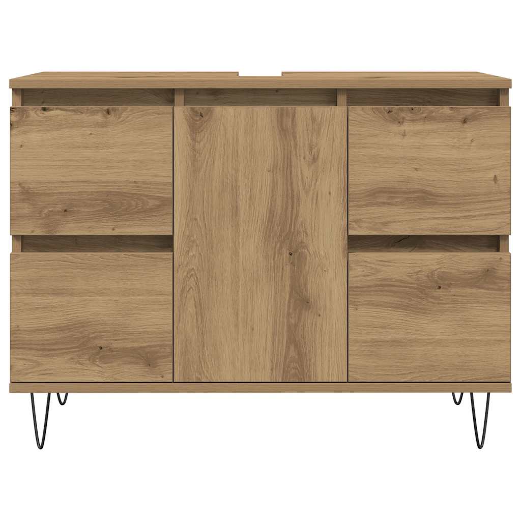 Badschrank Artisan-Eiche 80x33x60 cm Holzwerkstoff