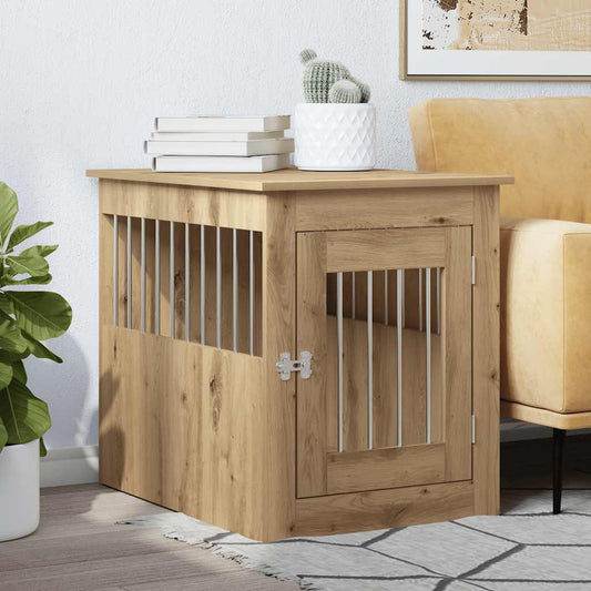 Hundekäfig im Möbelstil Artisan-Eiche 55x75x65 cm Holzwerkstoff