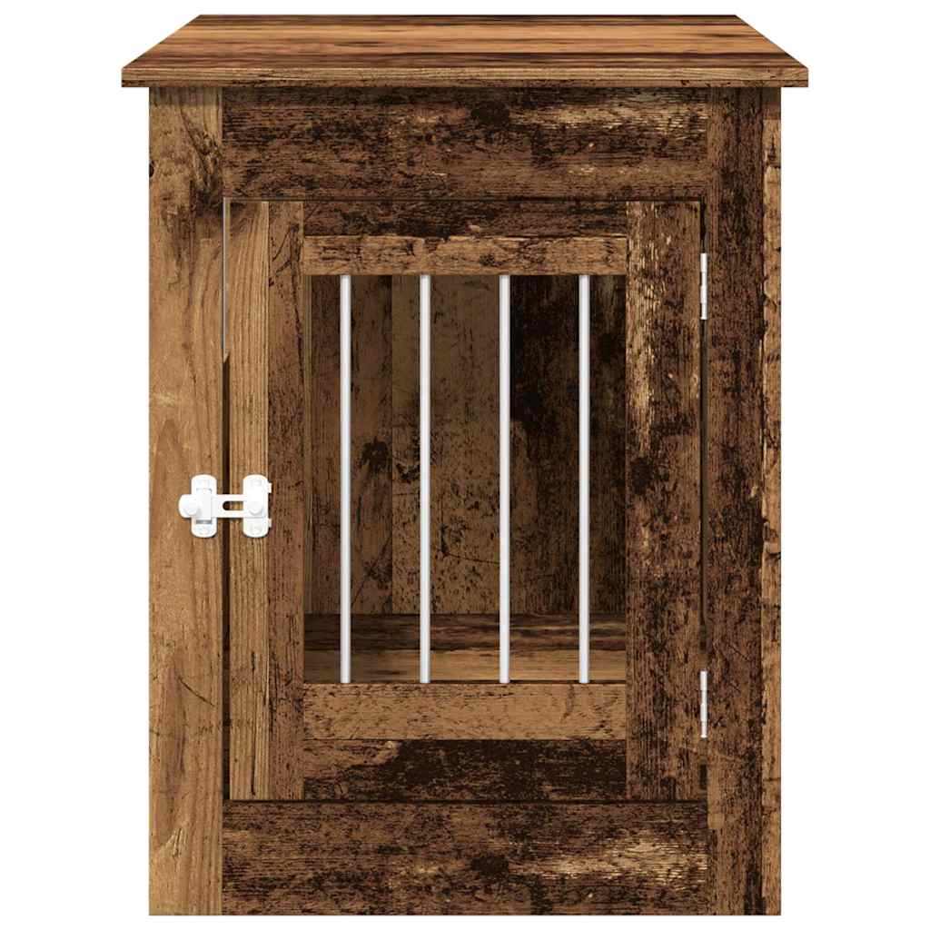Hundekäfig im Möbelstil Altholz-Optik 55x80x68 cm Holzwerkstoff