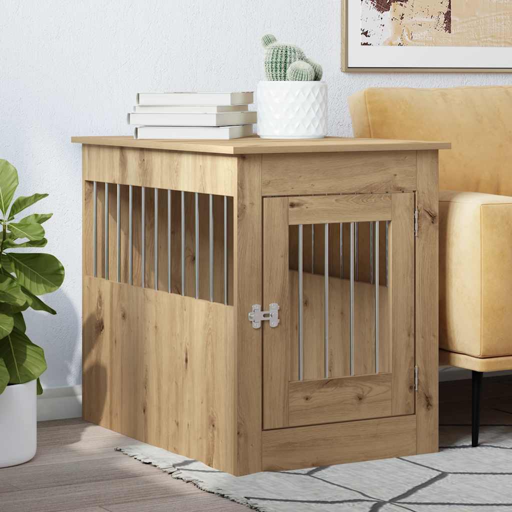 Hundekäfig im Möbelstil Artisan-Eiche 55x80x68 cm Holzwerkstoff
