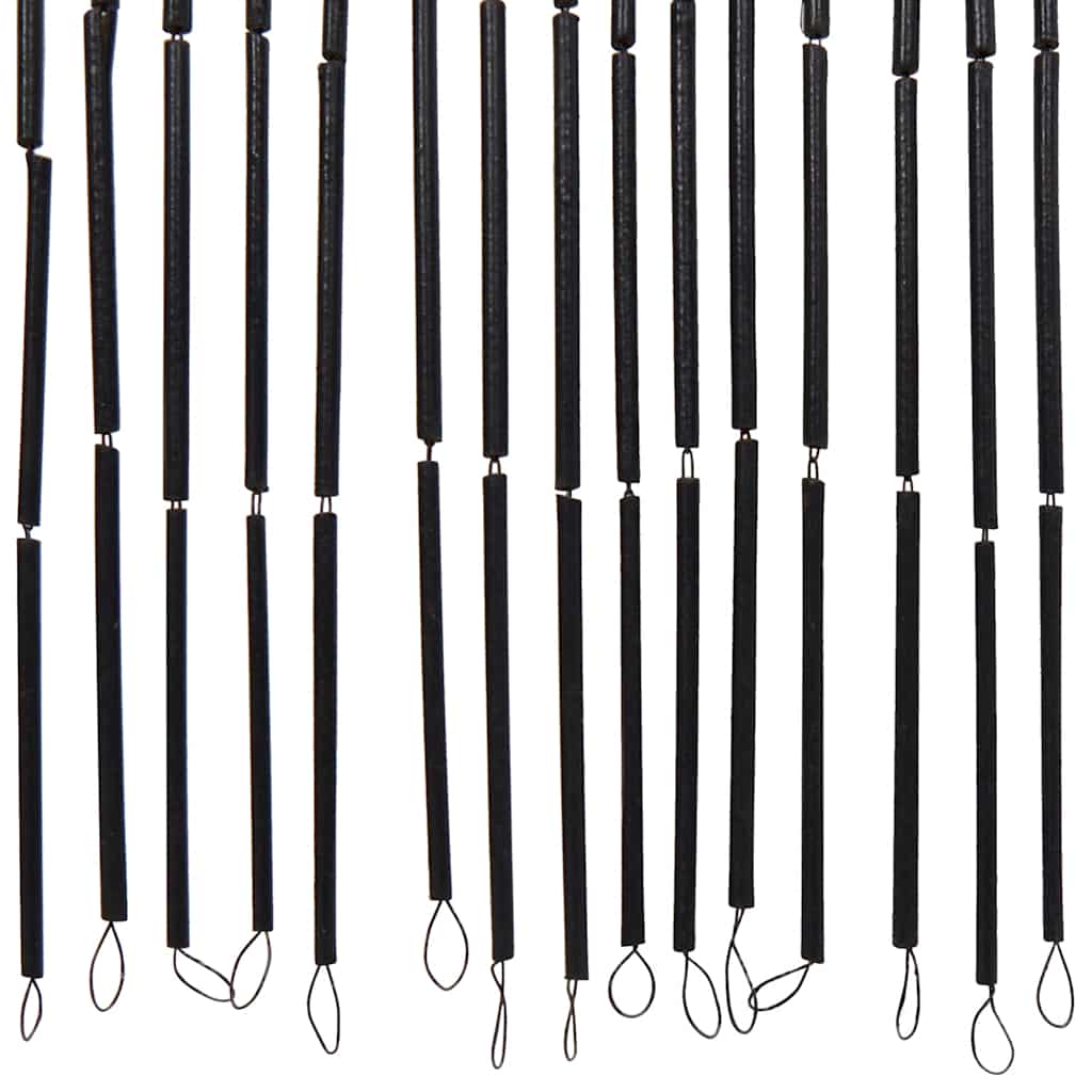 Rideau de porte anti-insectes impression palmier 100x220 cm Bambou