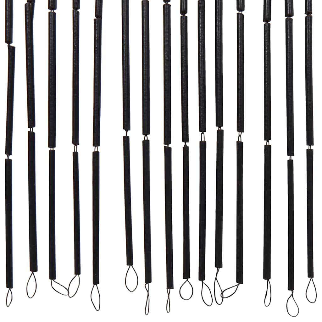 Rideau de porte anti-insectes gris foncé 56x185 cm Bambou