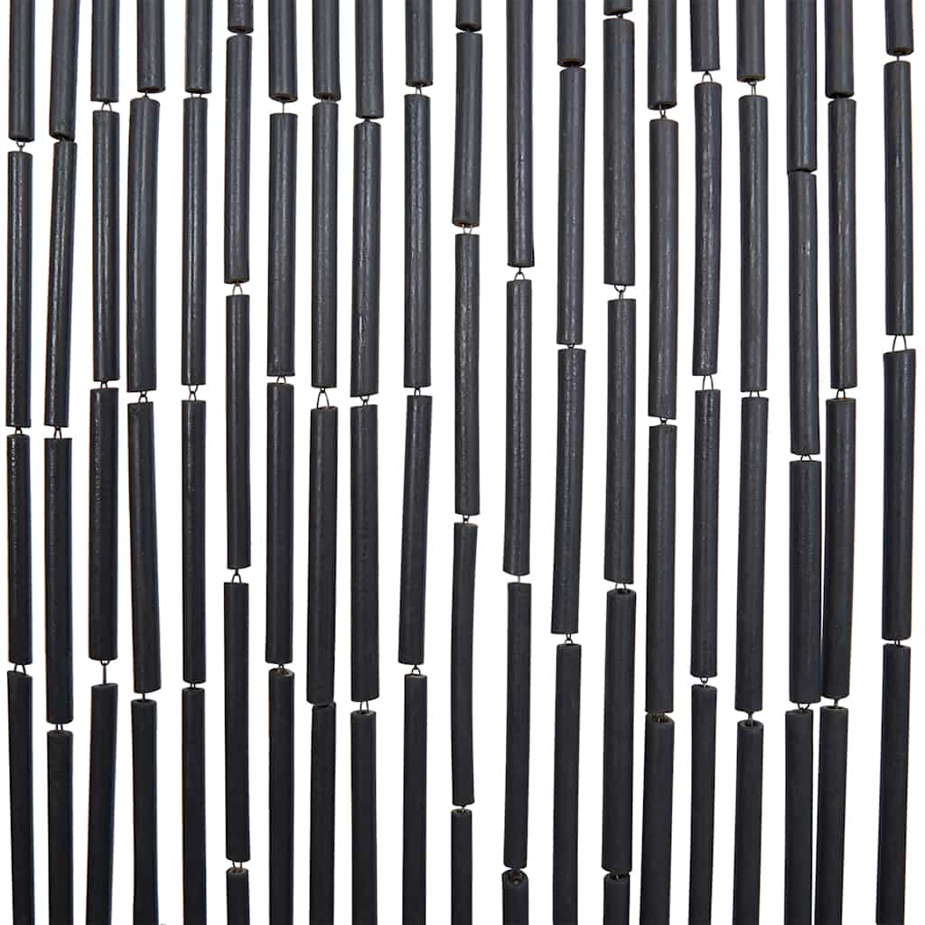 Rideau de porte anti-insectes Gris foncé 120x220 cm Bambou