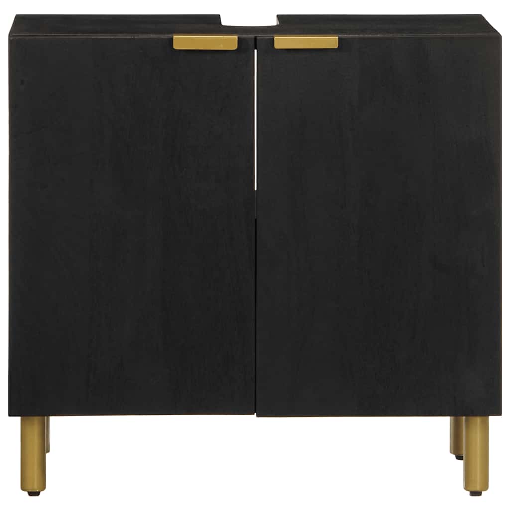 Waschbeckenunterschrank Schwarz 62x33x58 cm Holzwerkstoff