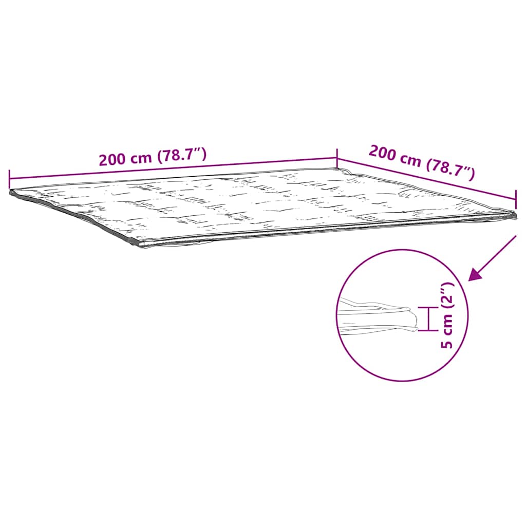 Matratzenschoner Weiß 200x200 cm