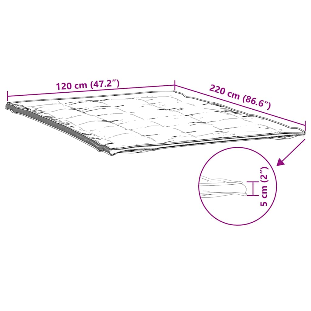 Mattress Protector White 120x220 cm
