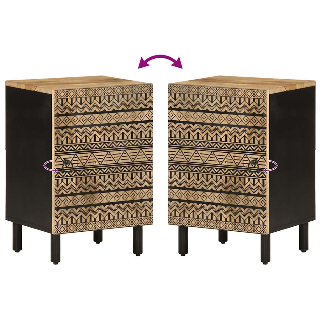 Badschrank 38x33,5x58 cm Massivholz Mango