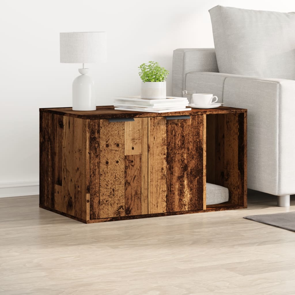 Katzenklo Altholz-Optik 80x50x45 cm Holzwerkstoff