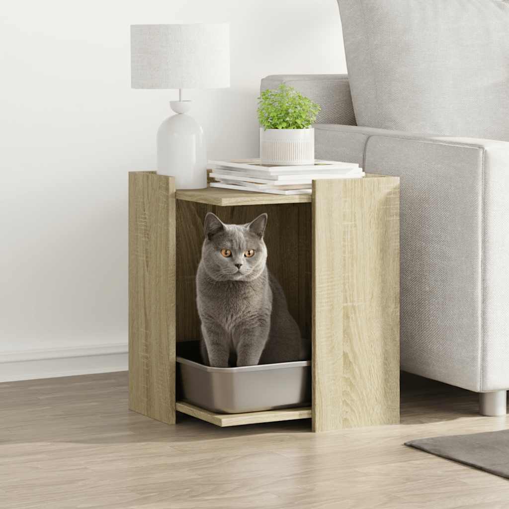 Katzenklo Sonoma Eiche 42x42x51 cm Holzwerkstoff