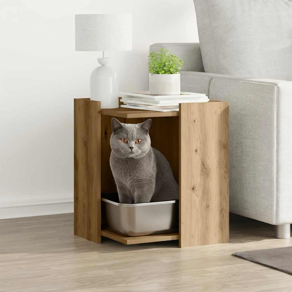 Katzenklo Artisan-Eiche 42x42x51 cm Holzwerkstoff