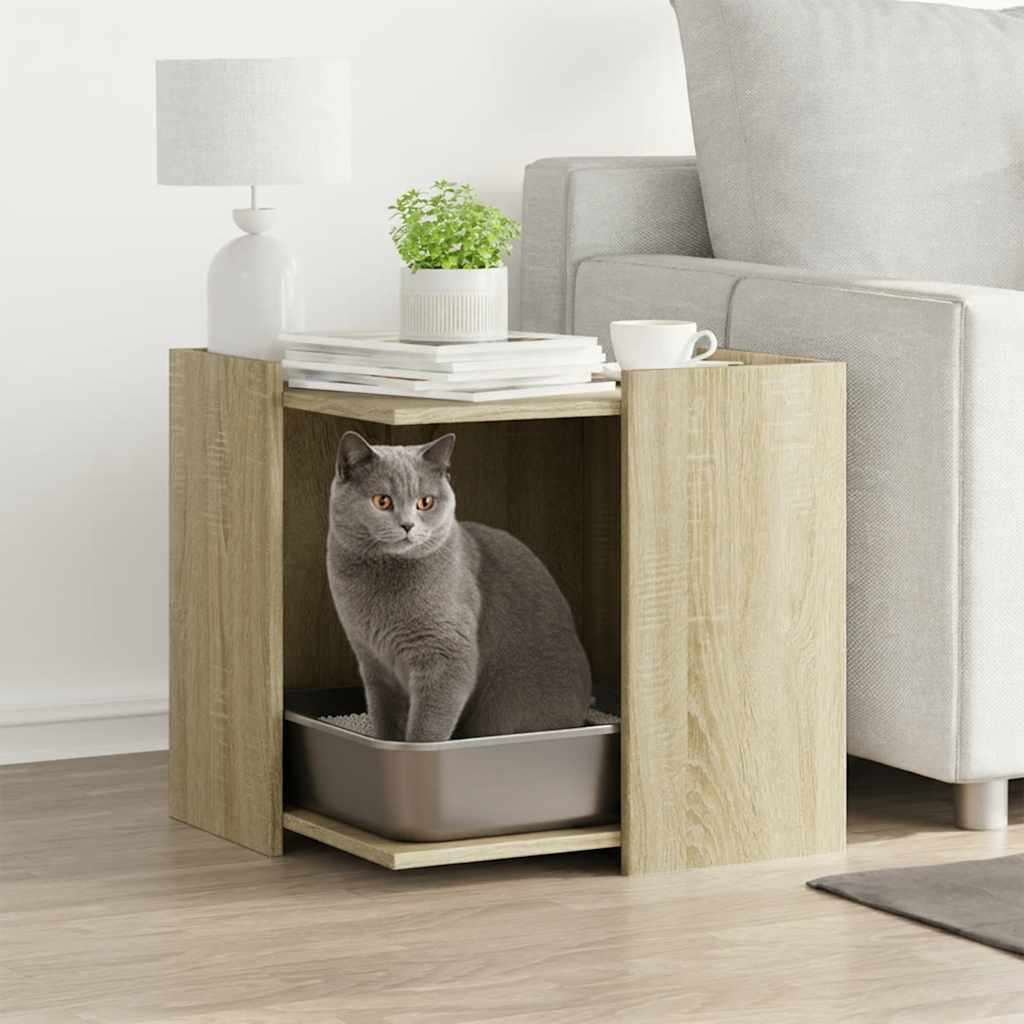 Katzenklo Sonoma Eiche 53x53x51 cm Holzwerkstoff
