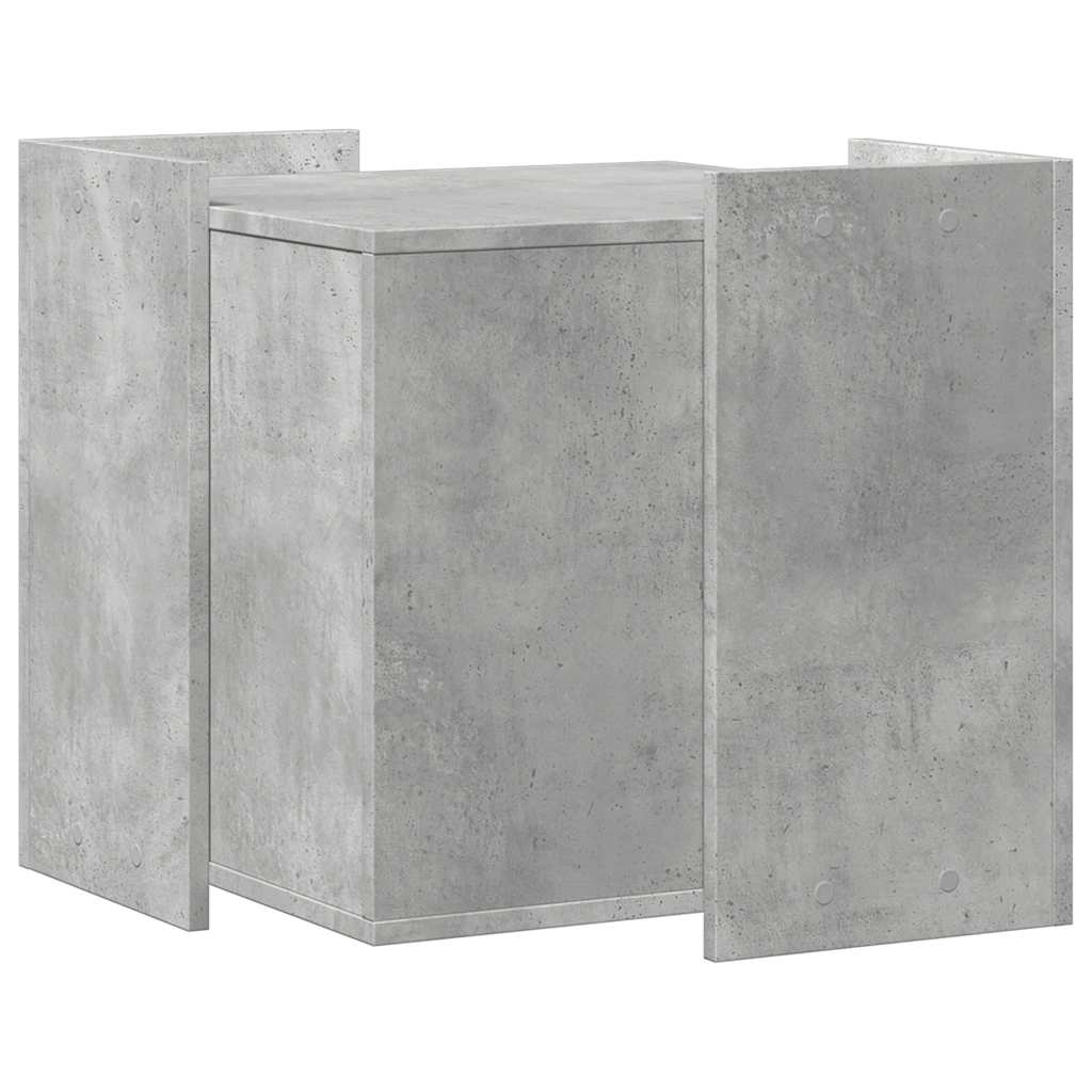 Katzenklo Betongrau 53x53x51 cm Holzwerkstoff