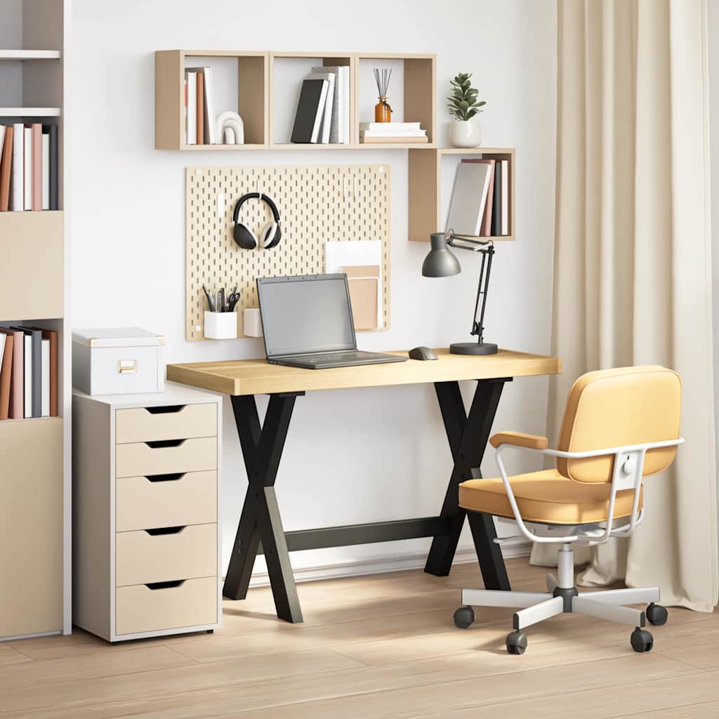 NOAIN Desk X-shaped Legs 120x50x75 cm Solid Pine