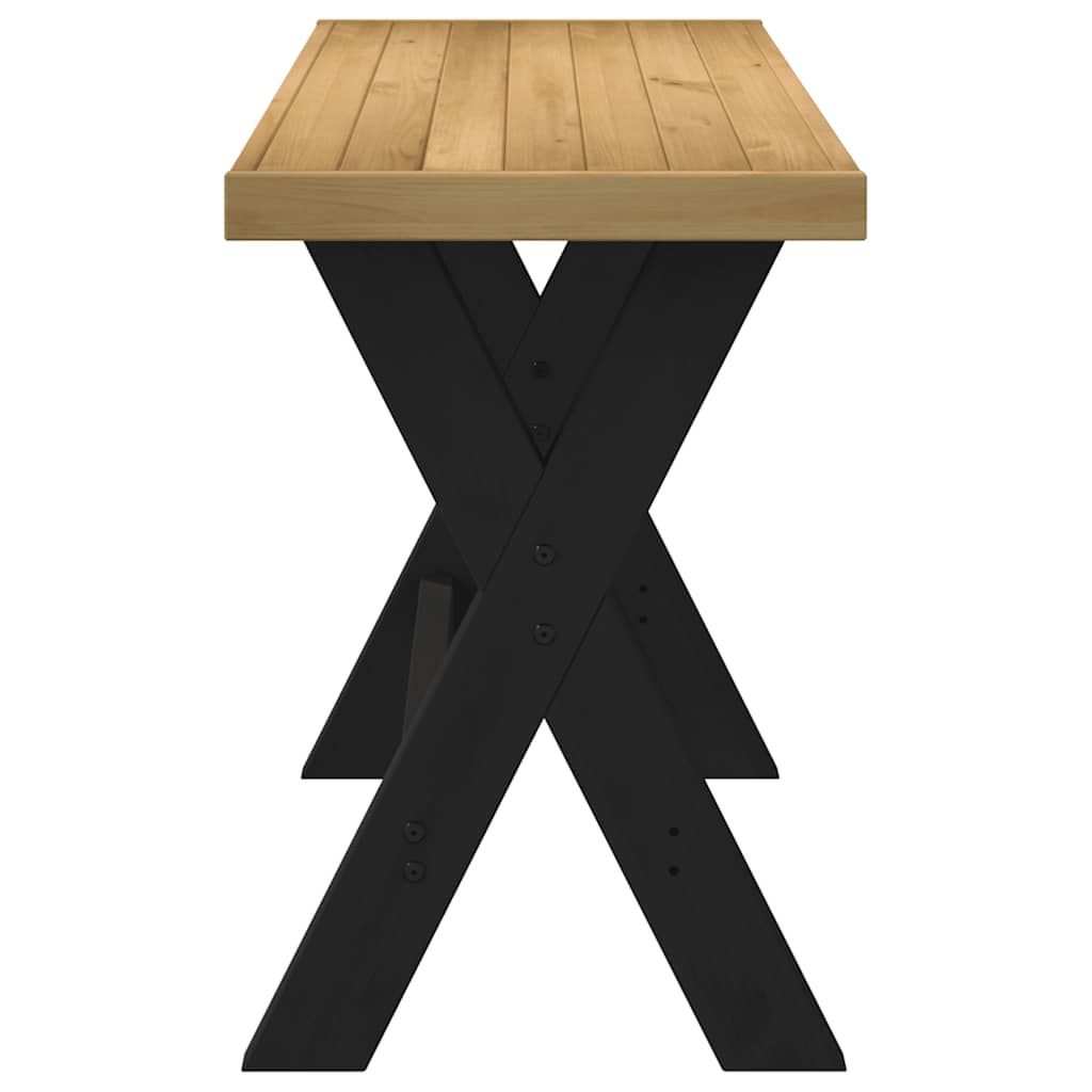 NOAIN Desk X-shaped Legs 120x50x75 cm Solid Pine