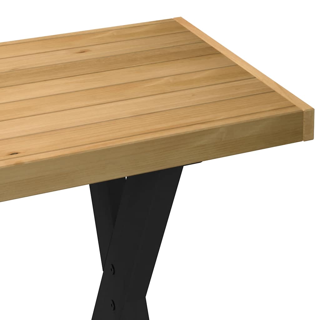 NOAIN Desk X-shaped Legs 120x50x75 cm Solid Pine