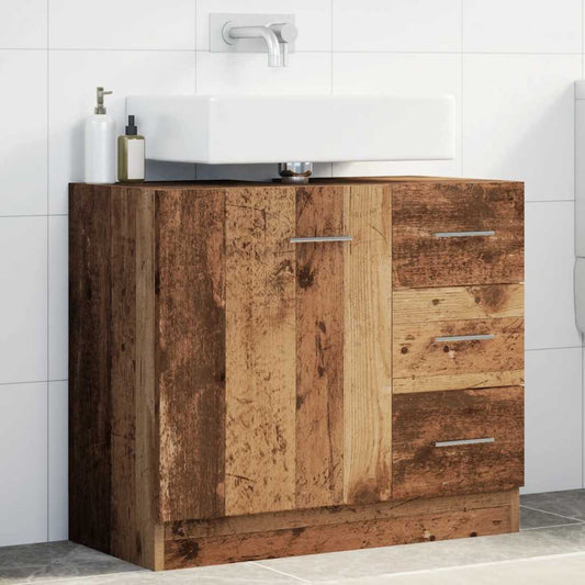 Waschbeckenunterschrank Altholz-Optik 63x30x54 cm Holzwerkstoff