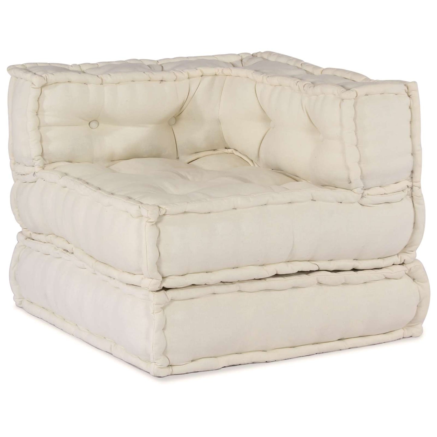 Modular Sofa 3 pcs Cream Fabric