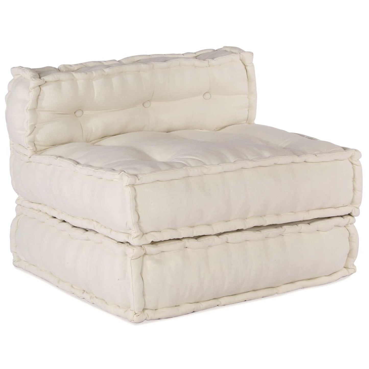 Modular Sofa 4 pcs Cream Fabric