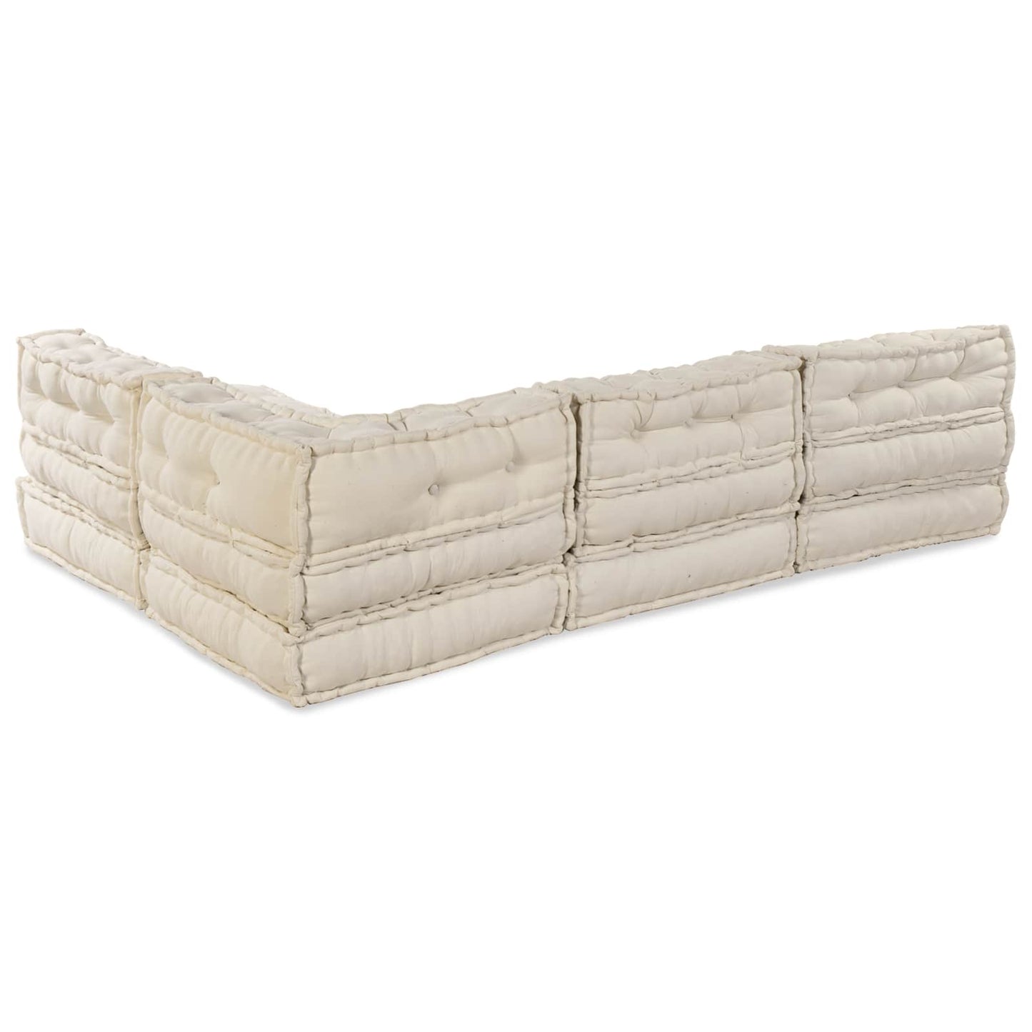 Modular Sofa 4 pcs Cream Fabric
