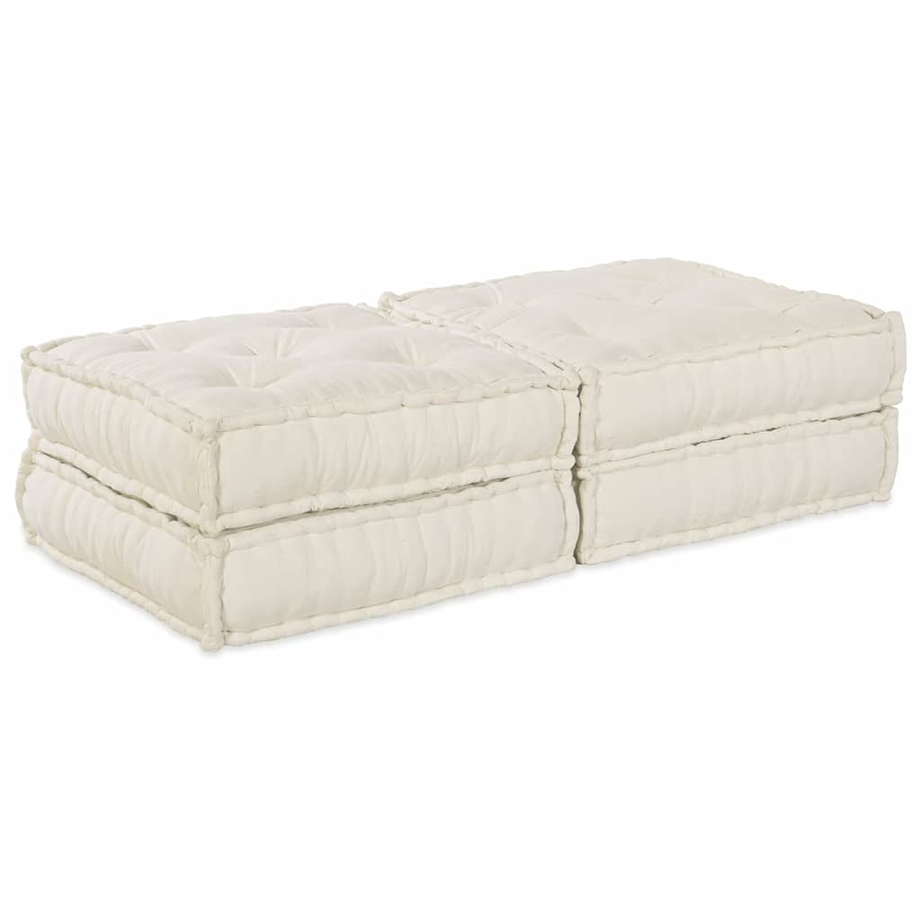 Modulares Sofa 2 pcs Creme 140 x 70 x 36 cm Stoff