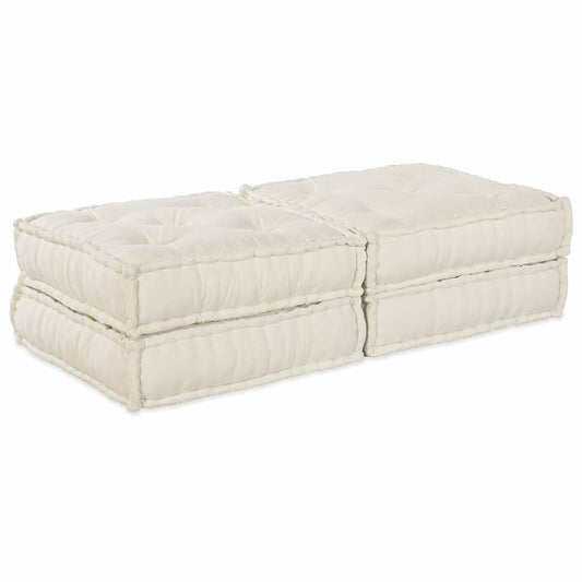 Modulares Sofa 2 pcs Creme 140 x 70 x 36 cm Stoff