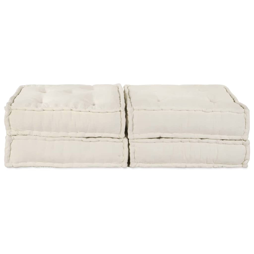 Modulares Sofa 2 pcs Creme 140 x 70 x 36 cm Stoff