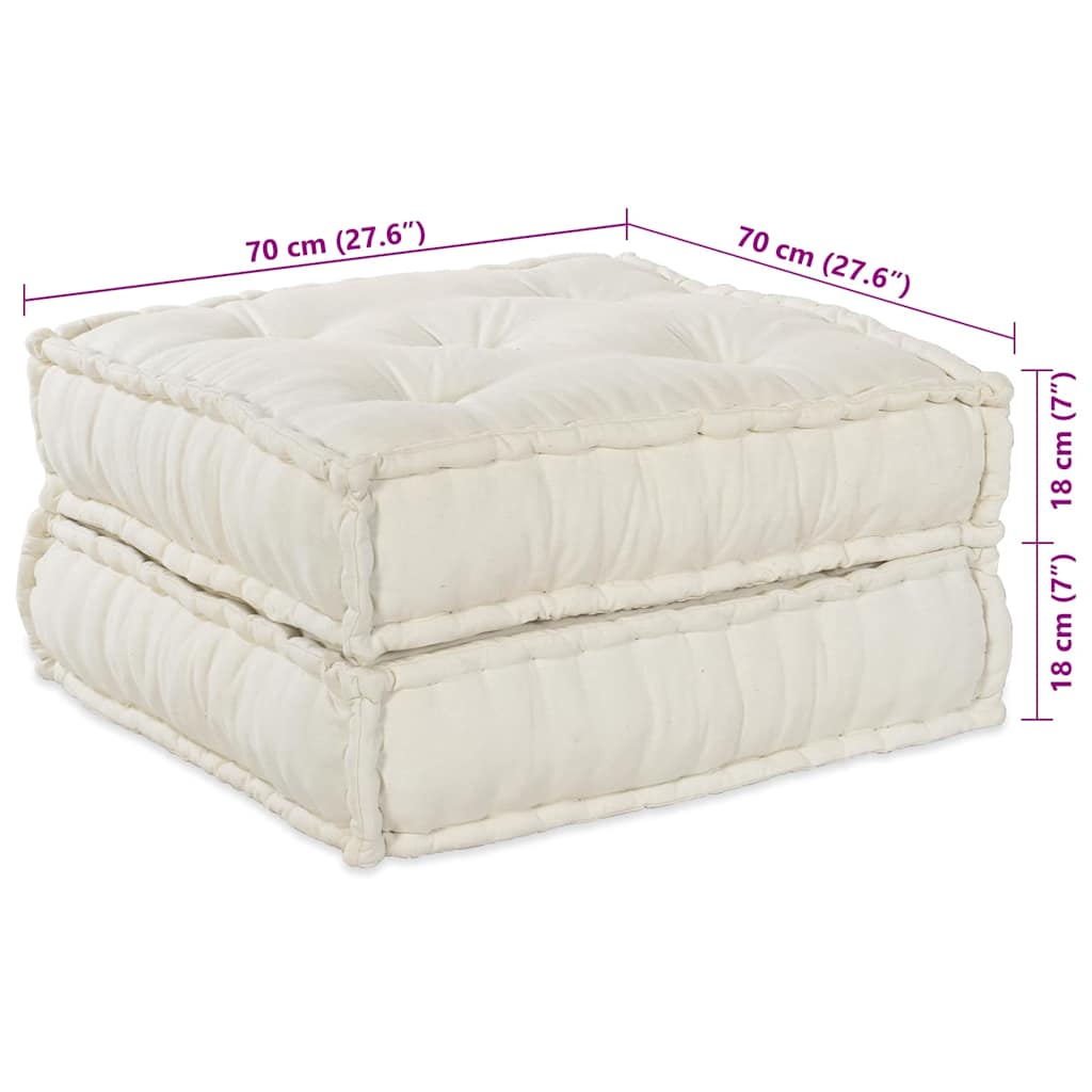 Modulares Sofa 2 pcs Creme 140 x 70 x 36 cm Stoff