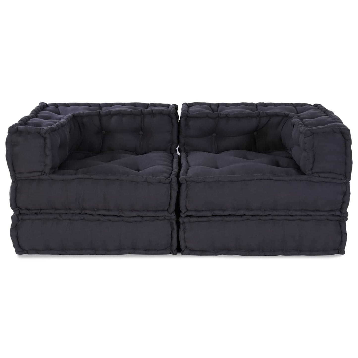 Canapé modulable 2 pcs Anthracite 140 x 70 x 56 cm Tissu